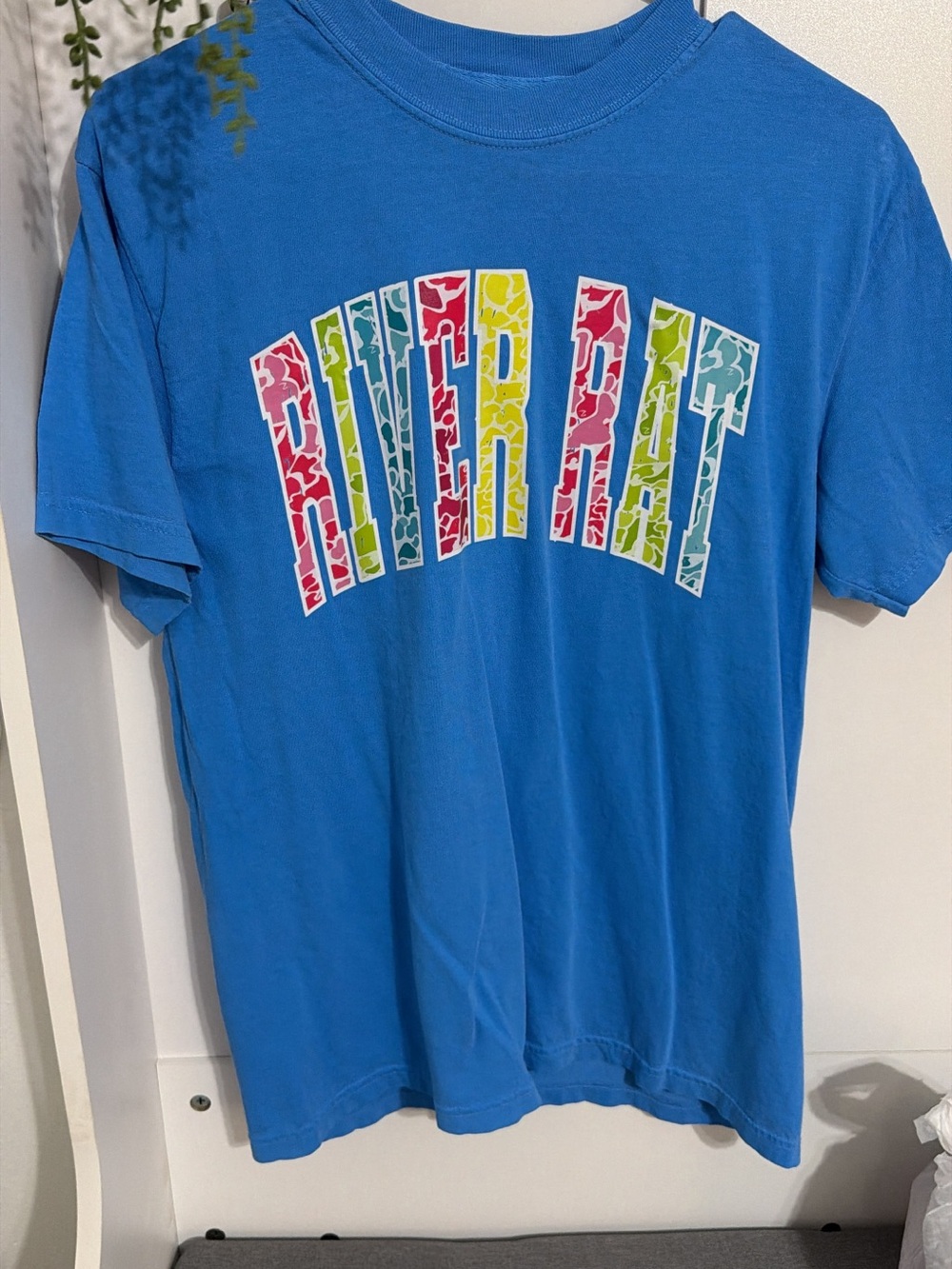 Comfort Colors Blue Tee with Multicolor RETREAT Arch